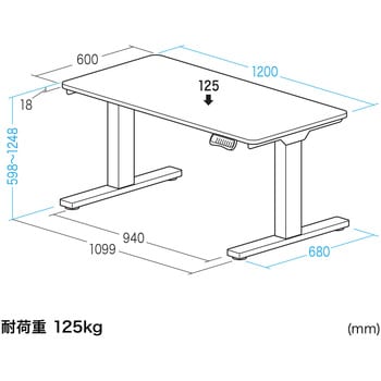 ERD-C12060LM デスク 1台 サンワサプライ 【通販サイトMonotaRO】