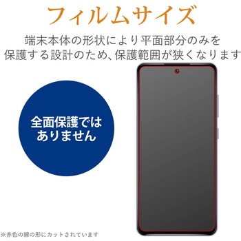 Galaxy A52 5G ガラスフィルム 0.33mm 指紋防止 飛散防止 エアーレス エレコム