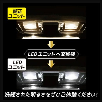 セレナ[C27系]専用設計LEDライセンスランプ1台分(2個) LeFH-e