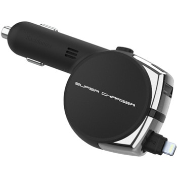 DC充電器 リール インジケーター 4.8A LN BK カシムラ