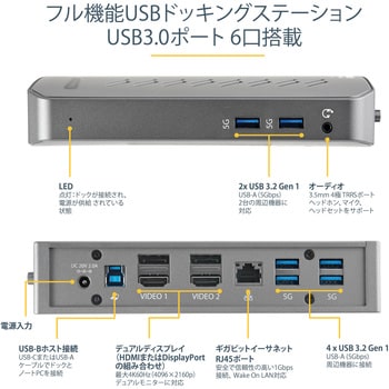 DK30A2DHU USB-C&USB-A対応ドッキングステーション/ノートパソコン拡張