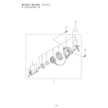 267213 BK236S エンジン リコイルスタータ部品 セットスクリュ 1個 BIGM(丸山製作所) 【通販モノタロウ】
