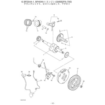 400058 BP254A-1 エンジン クランクシャフト、ピストン&ロッド、マグネト部品 イグニツシヨンコイル 1個 BIGM(丸山製作所)  【通販モノタロウ】