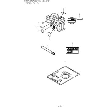 465039 BP5040A エンジン ラベル、ツール部品 エンブレム(GP160) 1個