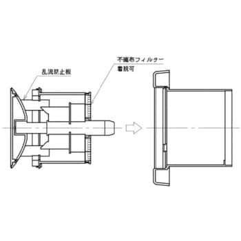 PRP100AWFH 樹脂製角型レジスター 不織布フィルター付 1個 ユニックス