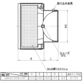 SUS製グリル 角型カバー(レンジ同時給排 給気用) 防虫アミタイプ