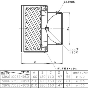 SUS製グリル 角型カバー 網・ FD付(120℃) ユニックス