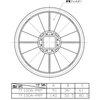 TF-A-PRP 静電フィルター(花粉/PM2.5対策) ユニックス