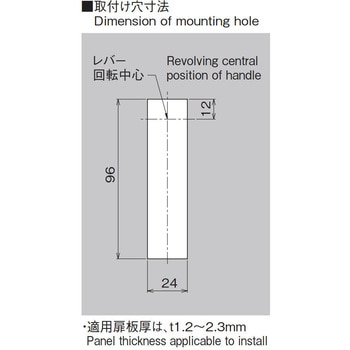 防水薄型平面スイングハンドル ホシモト