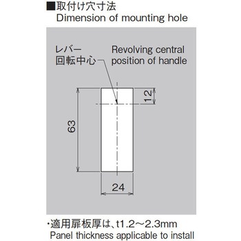 防水薄型平面スイングハンドル ホシモト