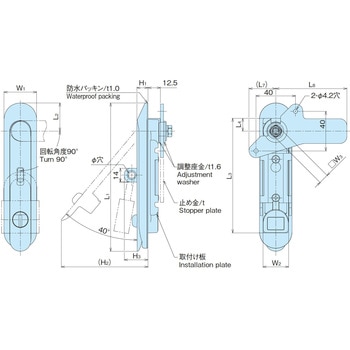金具付きつまみタイプハンドル - ホシモト