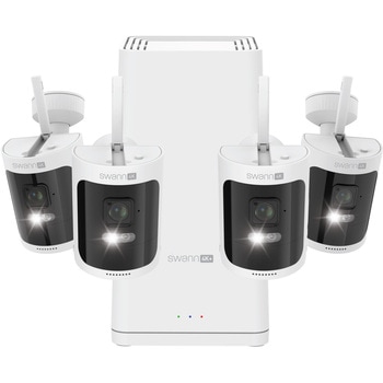 SWNVW-AS4K128SD4CAM-JP Swann Allsecure 4K ���C�����X�J���� 128GB�J�[�h�t�� �z���H���s�v �����O IP66 �o�����ʘb NVR���R�[�_�[ HUB�t�� �����/�h�ƃJ���� NVW-AS4KCAM �J�����Z�b�g SWANN(�X����) 70760868