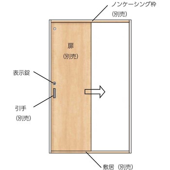 セルフィールラインⅢ内装ドア 引戸 プッシュ・表示錠 トステム(LIXIL)