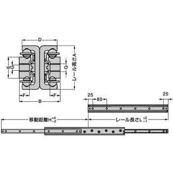 TSQ43-1490 重量用スライドレール TSQ型 1個 スガツネ(LAMP) 【通販