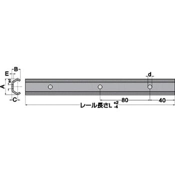 重量用リニアローラーレール LAN型 レール LAMP(スガツネ)