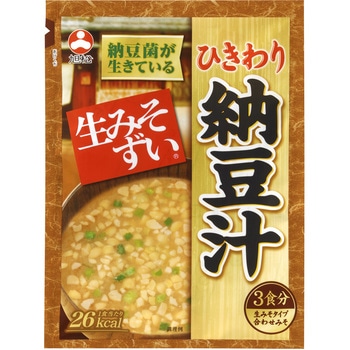袋入生みそずいひきわり納豆汁3食 - 旭松食品