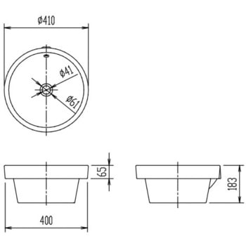 円形洗面器(ベッセル式)L-2841タイプ INAX(LIXIL)