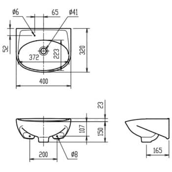 平付大形手洗器(壁付式)L-15タイプ LIXIL(INAX) 器(洗面器・手洗器