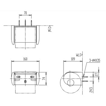 ワンタッチ式紙巻器 INAX(LIXIL)