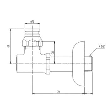 アングル形止水栓 LIXIL(INAX) トイレ便座部品 【通販モノタロウ】