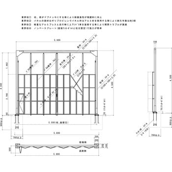 門型パネルゲート 全面パネル(柱付き・基礎打ちタイプ) ゲート工業