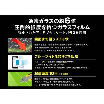 AQUOS R6 ガラス防埃 3D 10H 全面保護 BLC/ブラック レイ・アウト