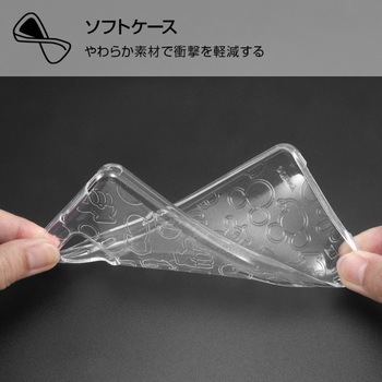 AQUOS sense4/lite/basic/sense5G ディズニー/TPU キラキラ/ミッキー レイ・アウト