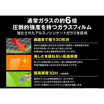 Galaxy A21/A20 ガラス 防埃 3D 10H 全面 光沢/ブラック レイ・アウト