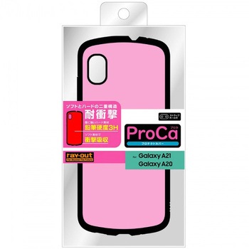 Galaxy A21/A20 耐衝撃 ProCa/ペールピンク レイ・アウト