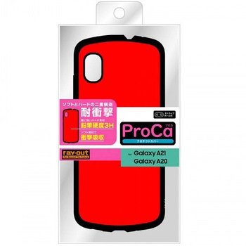 Galaxy A21/A20 耐衝撃 ProCa/レッド レイ・アウト