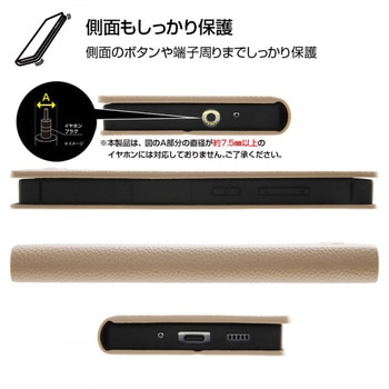 Galaxy A21/A20 耐衝撃 手帳 サイドマグネット プレート/モカ レイ・アウト