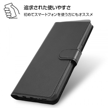 Galaxy A51 5G 耐衝撃 手帳 シンプル マグネット/ブラック/レッド レイ・アウト