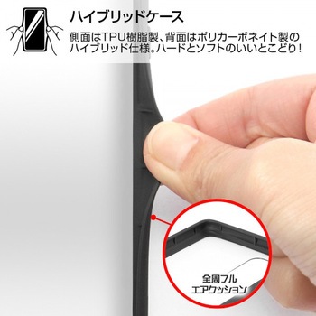 Galaxy A51 5G 耐衝撃ハイブリッド Puffull/クリア/レッド レイ・アウト