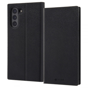 Galaxy S21 5G 耐衝撃 手帳 TETRA サイドマグネット/ブラック レイ・アウト