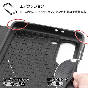 Galaxy S21 5G 耐衝撃 手帳 シンプル マグネット/ブラック/ブラック レイ・アウト