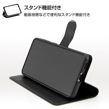 Galaxy S21 5G 耐衝撃 手帳 シンプル マグネット/ブラック/レッド - レイ・アウト
