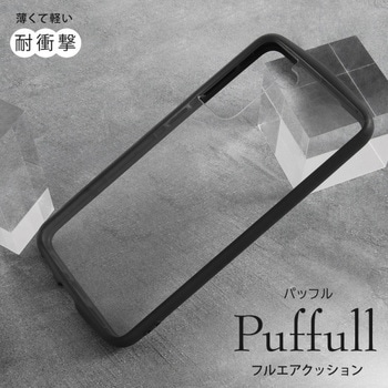 Galaxy S21 5G 耐衝撃ハイブリッド Puffull/クリア/レッド レイ・アウト