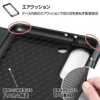 Galaxy S21+ 5G 耐衝撃 手帳 シンプル マグネット/ダークネイビー レイ・アウト