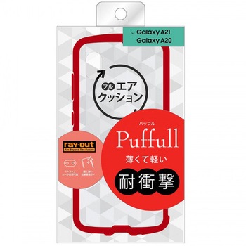 Galaxy S21+ 5G 耐衝撃ハイブリッド Puffull/クリア/レッド レイ・アウト