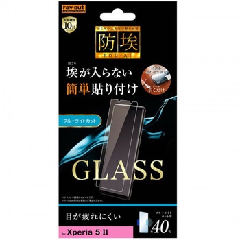 Xperia 5 II ガラス 防埃 10H BLC ソーダガラス レイ・アウト