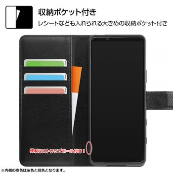 Xperia 5 II 耐衝撃 手帳 シンプル マグネット/ダークネイビー レイ・アウト