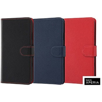 Xperia Ace II 耐衝撃 手帳 マグネット スリープ/レッド レイ・アウト