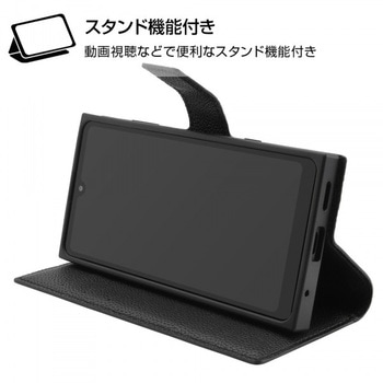 Xperia Ace II 耐衝撃 手帳レザー TETRA/ブラック レイ・アウト