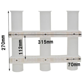 ロッドホルダー3連プラスチック トップウォーター 幅315mm高さ270mm - 【通販モノタロウ】