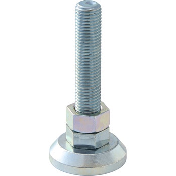 アジャスターボルト ユニクロメッキ 樹脂カバー無 皿厚タイプ モノタロウ