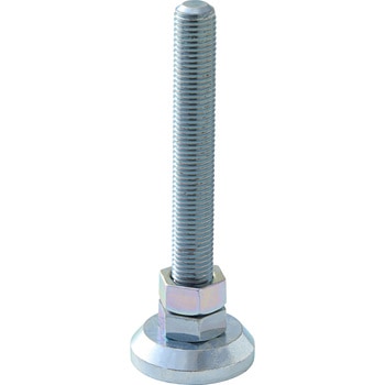 アジャスターボルト ユニクロメッキ 樹脂カバー無 皿厚タイプ モノタロウ