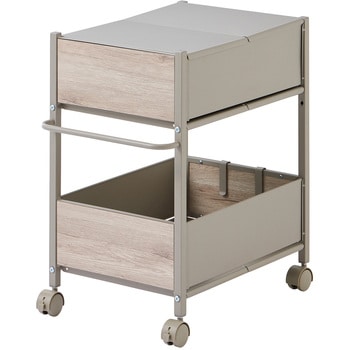 OFR-5738(AIV/GG) 頑丈 収納ラック キャスター付き 木目パネル YAMAZEN(山善) 70977500