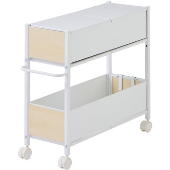 OFR-7526(NM/NMW) 頑丈 収納ラック キャスター付き 木目パネル YAMAZEN(山善) 70977545