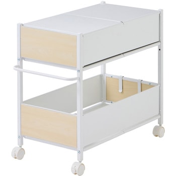 OFR-7538(NM/NMW) 頑丈 収納ラック キャスター付き 木目パネル YAMAZEN(山善) 70977579