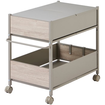 OFR-7544(AIV/GG) 頑丈 収納ラック キャスター付き 木目パネル YAMAZEN(山善) 70977615